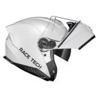 Capacete Moto Race Tech Signal Branco Brilhante Articulado