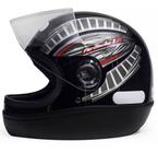 Capacete Moto Taurus San Marino Formula 1 Grafic Viseira 2mm - Preto Brilho C/ Selo Inmetro