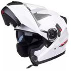 Capacete Moto Texx Gladiator V3 Articulado Branco Brilhante