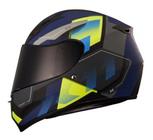 Capacete Moto X11 Trust Pro Transit Azul Neon+viseira Fume