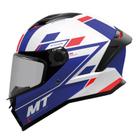 Capacete MT Stinger 2 Zivze E7 Branco/Azul