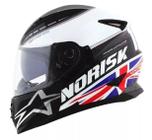 Capacete Norisk Ff302 Grand Prix Uk Inglaterra Oculos Solar