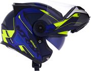 Capacete norisk ff345 route speedmax matte azul amarelo