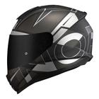 Capacete norisk razor axial matte black silver preto prata fosco