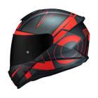 Capacete Norisk Razor Axial Preto Vermelho Fosco