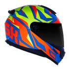 Capacete Norisk Razor Cutting Azul Fluo Amarelo Vermelho