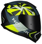 Capacete norisk razor godspeed fosco azul verde