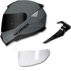 Capacete Norisk Razor Nardo Gray Cinza Edition Com 2 Viseiras + Spoiler