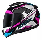 Capacete Norisk Razor Speedmax Preto Branco E Rosa Feminino