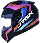 Capacete Norisk Razor Void Preto Laranja Azul Brilho