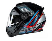 Capacete Norisk Route FF345 Charge Preto Azul Fosco