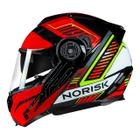 Capacete Norisk Route FF345 Charge Vermelho/Amarelo/Preto Articulado 62/XL