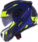 Capacete Norisk Route FF345 Speedmax Fosco Azul, Amarelo Fluor (C/Viseira Solar)