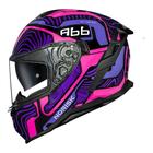 Capacete Norisk Strada II Fusion Preto Roxo e Rosa