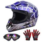 Capacete Oumurs DOT Youth Dirt Bike Kids 5-14 com luvas e óculos