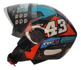 Capacete Para Moto Aberto Fw3 X Open Up 43 Com Óculos Fume