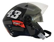 Capacete Para Moto Aberto Fw3 X Open Up 43 Com Óculos Fume