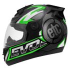 Capacete para Moto Etceter Carbon Evo Brilhante Masculino e Feminino