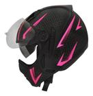 Capacete para Moto Peels Mirage Storm Preto F Rosa Tam.60