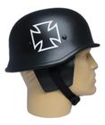 Capacete Para Scooter Elétrica Aberto Coquinho Preto Cruz de Malta Caveira m34c060