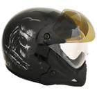 Capacete Peels F21 Predador Preto Custom Com Queixeira