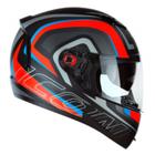 Capacete Peels Icon Silverstone Preto Fosco Vermelho - 55-56