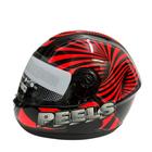 Capacete PEELS Spike 3D Preto/ Vermelho - Preto/Branco Brilhante