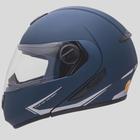 Capacete peels u-rb2 articulado com viseira solar classic azulf/prata