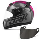 Capacete pro tork evolution g7 preto brilhante + viseira fumê