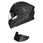 Capacete Race Tech Volt Monocolor Preto Fosco Mais Viseira Fumê