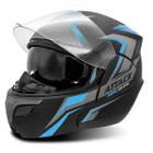 Capacete Robocop Escamoteável Articulado Masculino Feminino New Attack Pro Tork Dupla Viseira Fumê