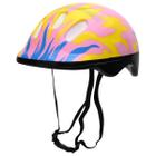 Capacete Rosa Chamas Infantil Proteção Patins Zippy Toys