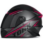 Capacete Rosa Fechado Moto Protork R8 Pro Fosco Tamanho 56 - Pro Tork