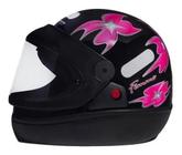 Capacete San Marino Femme Moto Integral Fechado Motoboy Flor