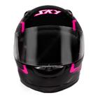 Capacete Sky Gamma Preto Brilho Transf Rosa 58 - MOTOSKY