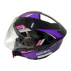 Capacete Spark Jet Sting 60 Preto Com Lilas EBF