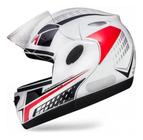 Capacete taurus ZARREF articulado Branco tamanho 60