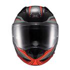 Capacete Texx Escam Kratos Nomade Pret Verm Cinz Bril 58 F016