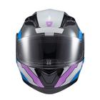 Capacete Texx Escamot Gladiator V3 Reisen Azul Rosa Branc 58