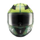 Capacete Texx Fechado Hawk Fury Verd Amare Verm 56