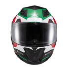 Capacete Texx Fechado Hawk Ride Verd Verm Branc Pret 56 F016