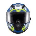 Capacete Texx Fechado Wing Grid Azul Verd Branc 62