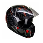 Capacete U-RB2 Dynamic Preto Fosco / Vermelho Peels