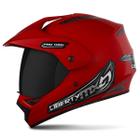 Capacete Urbano Esportivo Motocross Trilha Off Road Enduro MX Vision Unissex Com Visor Fumê Pro Tork