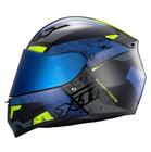 Capacete X11 Trust Pro Ballads Com Viseira Extra Azul/Rosa