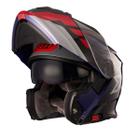 Capacete X11 Turner Prisma Azul e Vermelho - Escamotiável