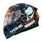 Capacete Yohe New Blade Playful Joker Preto Com Vermelho