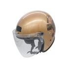 Capacetede Moto Aberto Custom Old School Caveira Dourado Viseira Full Face Cristal