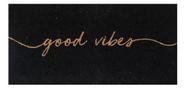 Capacho De Porta Fibra De Coco Slim Good Vibes 70x33cm