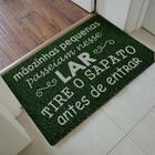 Capacho Divertido Mãozinhas Pequenas 60x40cm - Verde musgo